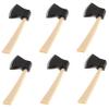 TOYANDONA 6pcs Miniature Wooden Handle Metal Axe Dollhouse Gardening Realistic Miniature Tool for Halloween Decorations and Craft Projects Tiny Toy Hatchet view 1