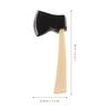 TOYANDONA 6pcs Miniature Wooden Handle Metal Axe Dollhouse Gardening Realistic Miniature Tool for Halloween Decorations and Craft Projects Tiny Toy Hatchet view 4