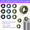 Cevioce 9 PCS Magnetic Ring Fidget Toys Set,ADHD Anxiety Magnetic Finger Spinner Pack for Adults and Teens,Kids Coolest Magnet Stress Relief Toy for 8+ Year Old Boys Girls Present view 3