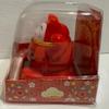 Lucky Cat Solar Powered Figurine, Traditional Japanese Maneki Neko, Red and Gold, Decorative Display Box view 2