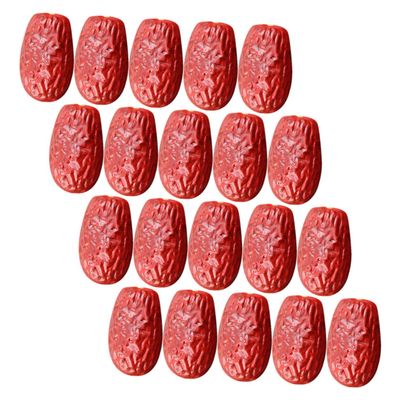 Happyyami 30pcs Realistic Fake Fruit Dates Artificial Red Dried Jujube Home Decor for Photography Store Display