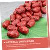 Happyyami 30pcs Realistic Fake Fruit Dates Artificial Red Dried Jujube Home Decor for Photography Store Display view 4