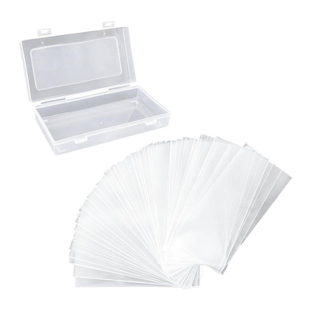 100 Transparent Money Holders for Currency Protection with Collection Box