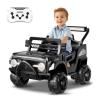 12V Kids Electric Car, Ride On Toys with Parent Remote, Spring Suspension, Bluetooth, LED Lights, 3 Speeds, Power Wheels with Remote Control, Toddler Car for Kids 3-8, Birthday Gift (Black). view 1