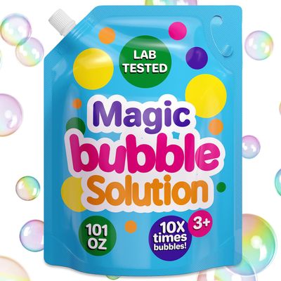 101 oz Iridescent Bubble Solution Refill | Non-Toxic Quick & Easy Just Add Water to Make 101 oz Bubble Refill Solution | Bubbles for Kids | Bubbles Bulk | Bubble Machine Solution | Giant Bubbles