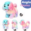 Hopearl Walking Dog with Bell Interactive Electronic Pet Plush Toy Puppy Woof and Moving Animated Nodding Head Gifts for Toddlers Birthday, Rainbow, 7'' view 3