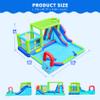 WELLFUNTIME Inflatable Dual Jumping Castle with Blower, Bounce House with Sunshade, Basketball Hoop, Climbing Wall view 3