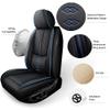 Car Seat Covers for Genesis Electrified GV70 2023-2025 2026,Soft Leather Seat Covers 5-Seats Luxury,Interior Accessories with Airbag,Automobile Seat Cover Sets for Electrified GV70(Black+Blue) view 4