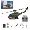 BrickCraftWorks 1/48 C032 UH-1 Huey RC Helicopter - 2.4G 6CH Flybarless Design with Optical Flow Positioning & Altitude Hold, 3D Stunt Helicopter Model with Gyro view 1