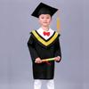 2025 Kindergarten Graduation Gown Cap 2pc Outfits Set Child's Unisex Preschool Ceremony Photo (Yellow, 3-4 Years) view 2