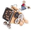 Busy Cube Fidget Toy, Learning Cube for Kids,Wooden Blocks Cube Toys - Educational Shake Block Toy, Interactive Block Cube Toys for Cumpl view 1