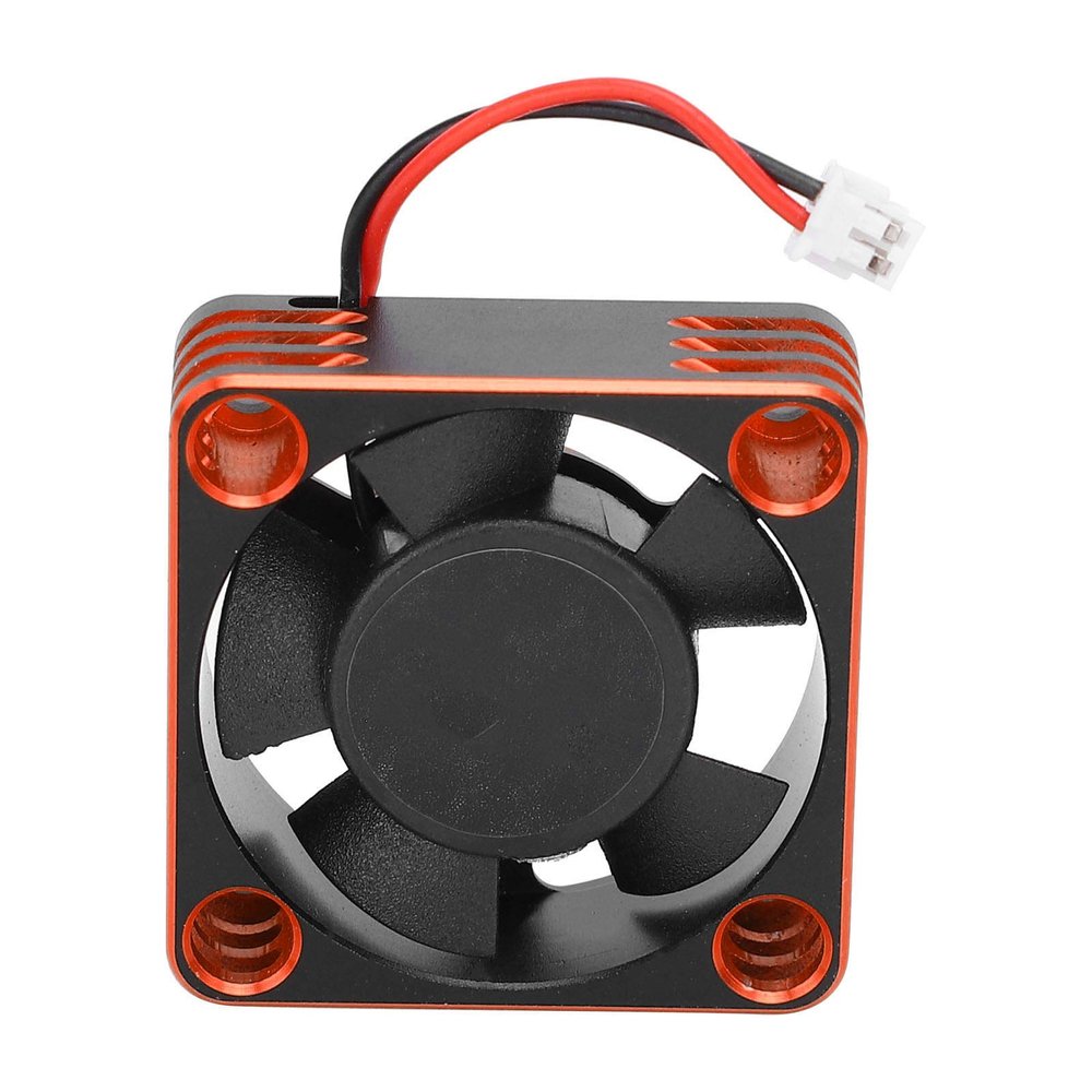 30x30mm/1.2x1.2in RC Cooling Fan, 28000 RPM Maximum Speed 28mm/1.1in Cable Electric Motor Cooling Fan for 1/10, 1/12, 1/8 RC ESC Engines (Orange)