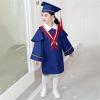 2 Set Preschool Graduation Cap and Gown with 2025 Charm Tassel Kindergarten Toddler Unisex Shiny (Blue, 10-11 Years) view 3