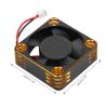 30x30mm/1.2x1.2in RC Cooling Fan, 28000 RPM Maximum Speed 28mm/1.1in Cable Electric Motor Cooling Fan for 1/10, 1/12, 1/8 RC ESC Engines (Gold) view 3