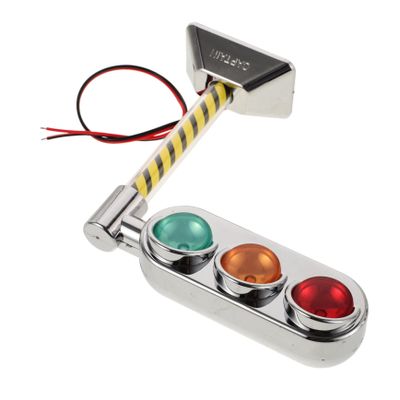 Unomor Led Car Sign Traffic Signal Light Ornament Miniature Traffic Signal Lamp for Car Interior Decor