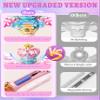 Uregoio Princess Bubble Wand for Girls - Rechargeable Spinning Light Up Magic Fairy Scepter Bubble Machine Toy with 12 Bubble Refills & Music, Easter Birthday Gift for Kids Toddlers Age 3-8 (Pink) view 3