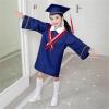 2 Set Preschool Graduation Cap and Gown with 2025 Charm Tassel Kindergarten Toddler Unisex Shiny (Blue, 5-6 Years) view 4