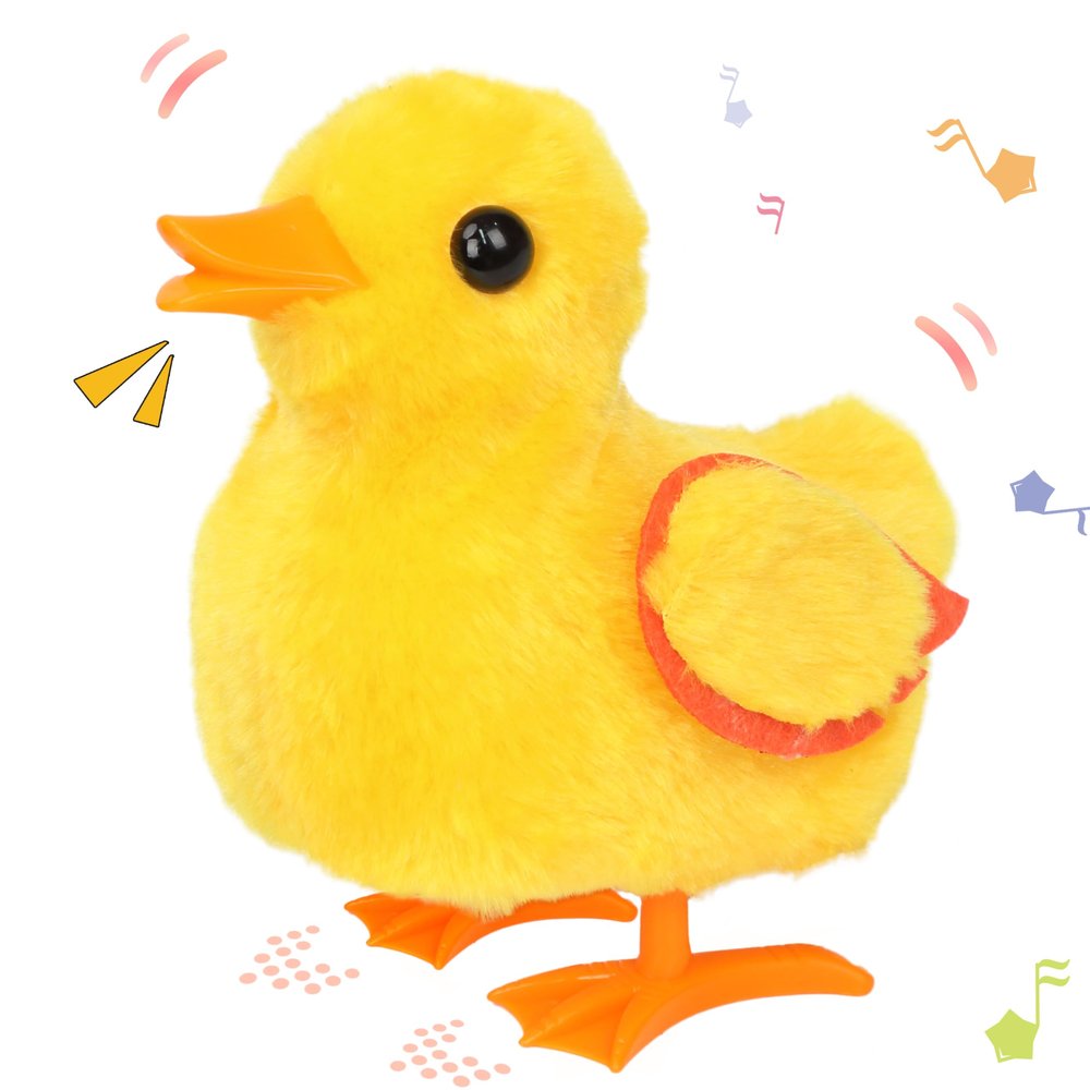 Hopearl Walking Duck Pet Quack Duckling Interactive Electronic Plush Toy Farm Animals Animated Gifts for Toddlers Birthday, Yellow, 8''