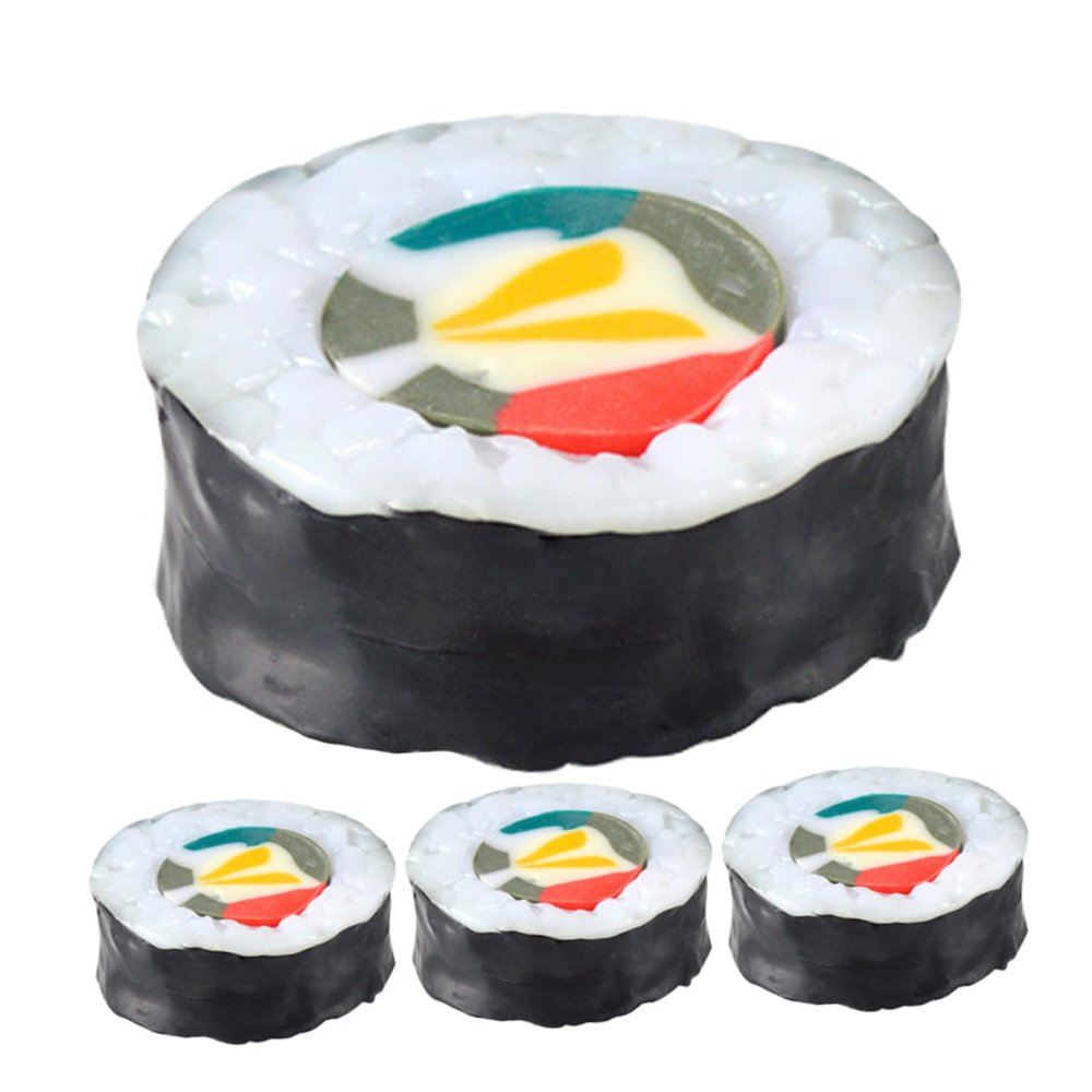 Ciieeo 4pcs Realistic Sushi Food Models for Display and Photography Japanese Faux Sushi Rice for Home Decor and Crafts Authentic Look Quality Materials