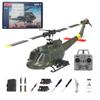 BrickCraftWorks 1/48 C032 UH-1 Huey RC Helicopter - 2.4G 6CH Flybarless Design with Optical Flow Positioning & Altitude Hold, 3D Stunt Helicopter Model with Gyro view 1