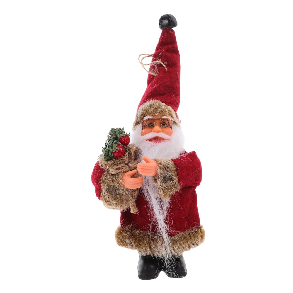 ABOOFAN Christmas Santa Claus Plush Doll Ornament for Holiday Tree Decoration Adorable Hanging Decor for Festive Celebrations and Giving