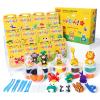 Air Dry Clay for Kids, 12 Animals Modeling Clay Kit with 8 Sculpting Tools and Clear Acrylic Sheet, Soft & Non-Sticky, Safe & Non-Toxic Magic Clays, DIY Arts & Crafts Creative Gift for Boys & Girls view 1