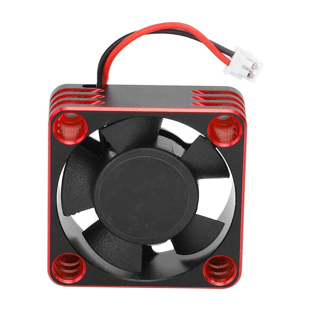 30x30mm/1.2x1.2in RC Cooling Fan, 28000 RPM Maximum Speed 28mm/1.1in Cable Electric Motor Cooling Fan for 1/10, 1/12, 1/8 RC ESC Engines (Red)