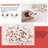 50Pcs Easter Mini Bunny Ears, Tiny Bunny Ears Hair Clips, Plush Rabbit Ears for Doll Crafts (Red) view 3