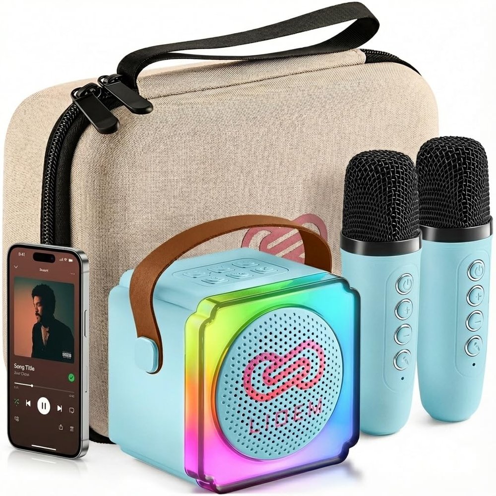 Karaoke Machine for Kids (1, Blue)