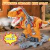 Kids Electric Dinosaur Ride On Toys, Toddler Ride On Cars with Music, Light & Smoke, Preschool Kids Scooter Foot-to-Floor Walker, Toddler Electric Car Toy Chrismas Birthday Gifts Indoor Outdoor,Yellow view 2
