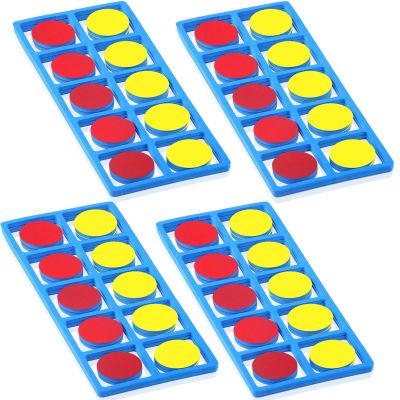 WinnerWhy 4 Set Giant Magnetic Foam Ten Frames with 40 Disks, Math Counters