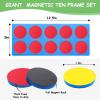WinnerWhy 4 Set Giant Magnetic Foam Ten Frames with 40 Disks, Math Counters view 2