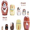 Tngan Nesting Dolls, 5Pcs 6" Tall Russian Nesting Dolls, Handmade Matryoshka for Kids, Wooden Stacking Toys for Christmas Home Wedding Party Decorations (Dog) view 3
