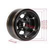 BOQEXSS for TRX4 for Capra for SCX10 D90 VS4-10 Gen8 CC01 1/10 1/8 Heavy Brass 6 Spokes 1.9'' Wheels Rim with Scale Beadlock Hardware RC Crawler RC Car Parts view 3