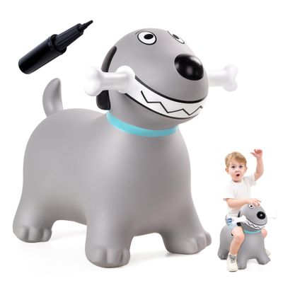 EVERICH TOY Bouncy Dog Hopper Toys for Toddlers, Bouncy Horse Animals, Inflatable Ride on Bouncer Hopping Gifts for Boys Girls 18 Months 2 3 4 5 6 Years Old