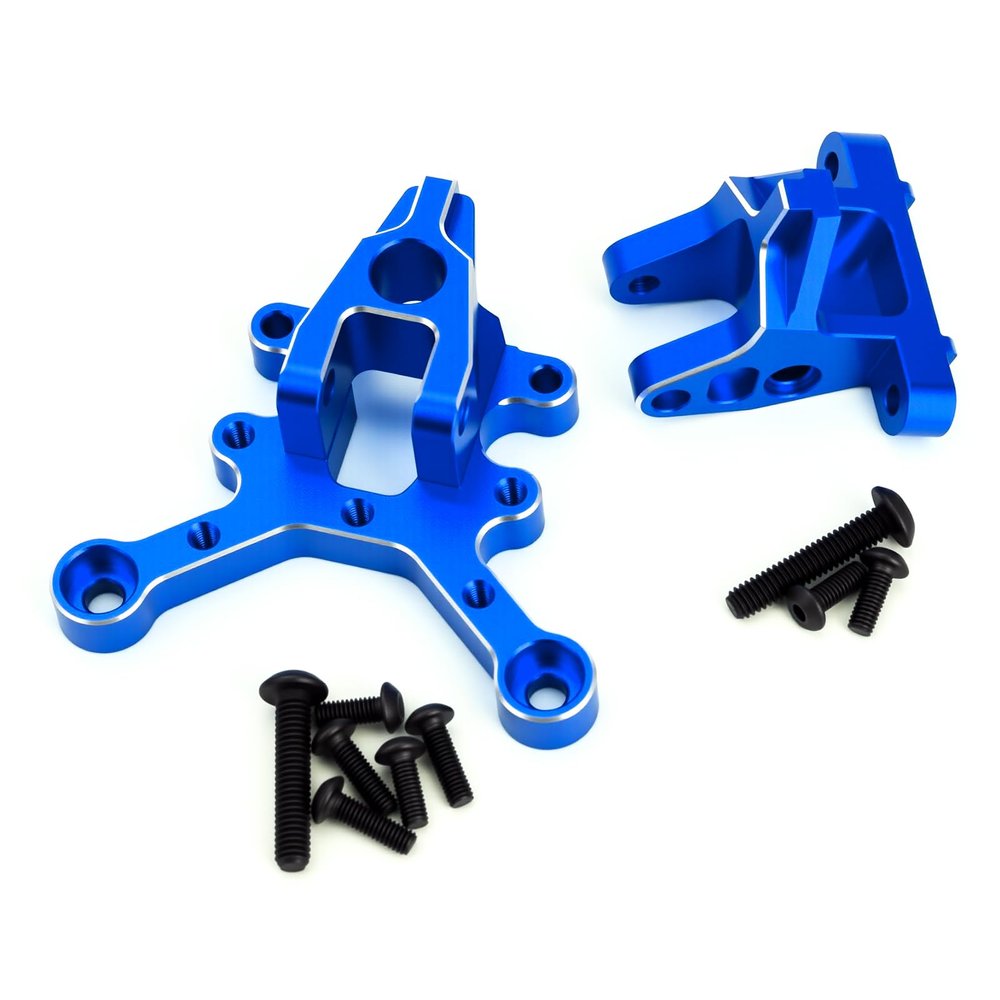 BENMAZ Aluminum Alloy Front & Rear Center Brace Mount Upgrade Parts for Arrma 1/7 Mojave Limitless Infraction 1/8 Kraton Typhon Senton Outcast Talion 6S BLX,Replace#ARA320500 (Blue)