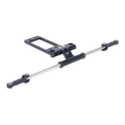 BOQEXSS for Vanquish for Wraith RR10 1/10 Aluminum Alloy Servo Mount Scale Full Hydraulic Steering System RC Crawler Axle Upgrade Parts RC Car Parts(Black)