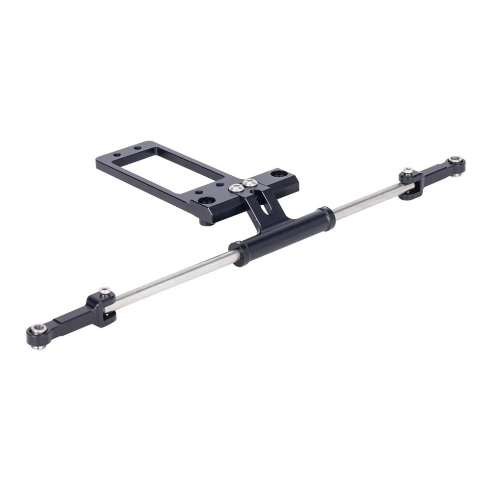 BOQEXSS for Vanquish for Wraith RR10 1/10 Aluminum Alloy Servo Mount Scale Full Hydraulic Steering System RC Crawler Axle Upgrade Parts RC Car Parts(Black)