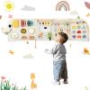 Elephant Activity Wall Busy Board Panels,Wooden Montessori Learning Activity Center Sensory Toys Wooden Sensory Wall Panel for Kids Ideal Furniture for Playroom Daycare Dentist Waiting Room Nursery view 1