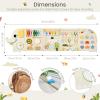Elephant Activity Wall Busy Board Panels,Wooden Montessori Learning Activity Center Sensory Toys Wooden Sensory Wall Panel for Kids Ideal Furniture for Playroom Daycare Dentist Waiting Room Nursery view 2