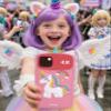 Kids Phone - Toddler Girl Toys for Age 3-12, Christmas Birthday Gifts for Girls, 4.0" Touchscreen Kids Smart Phone with Dual Cameras, Games, Music Player, 32GB Card, Toddler Learning Toys Cell Phone view 2
