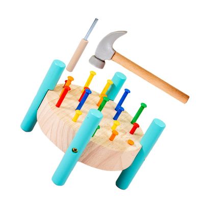 SUPVOX 3sets Nailing Pounding Hammer Toy Boys and Girls Learning Workbench Hammer for Toddlers