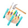SUPVOX 3sets Nailing Pounding Hammer Toy Boys and Girls Learning Workbench Hammer for Toddlers view 1