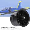 80mm 12 Blades Ducted Fan, EDF Ducted Fan with 3000W 6S Brushless Motor & 2000KV Maximum Thrust 3.43kg for RC Jet Airplane, RC Model Aircraft Accessories, RC Replacement Part view 2