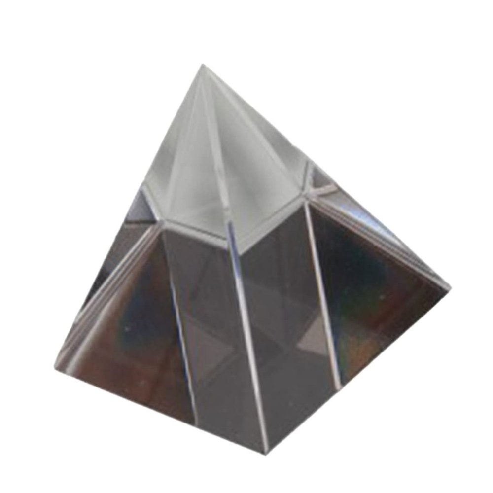 Homoyoyo Optical Glass Pyramid Prism for Light Refraction Rainbow Creation and Meditation Desk Ornament for Home Decor and Science Experiments