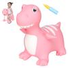 INPANY Bouncy Horse, Dinosaur Hopper Toys, Toddler Bouncing Animal, Dinosaur Party Decorations, Kids Inflatable Ride on Rubber Bouncer, Outdoor Cool Birthday Gift for 2 3 4 Yr Boy Girl Pink view 1