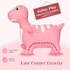 INPANY Bouncy Horse, Dinosaur Hopper Toys, Toddler Bouncing Animal, Dinosaur Party Decorations, Kids Inflatable Ride on Rubber Bouncer, Outdoor Cool Birthday Gift for 2 3 4 Yr Boy Girl Pink view 3