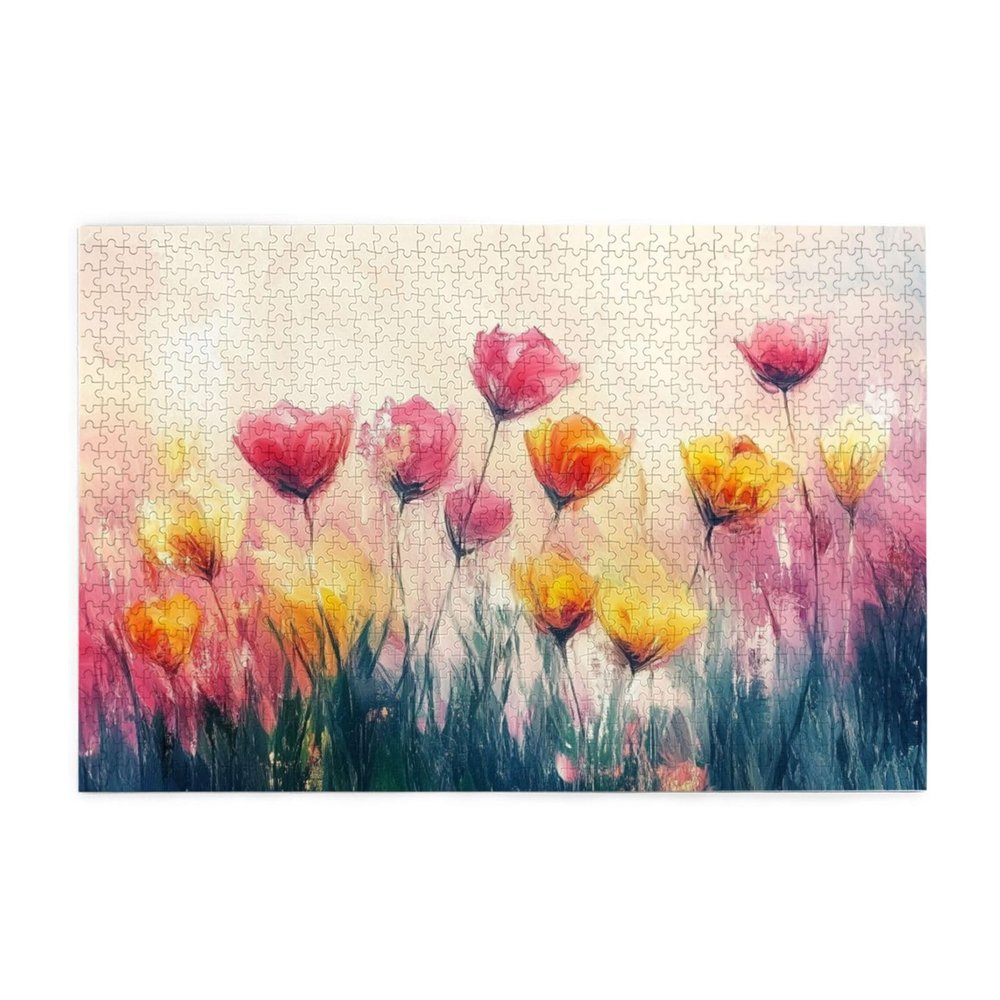 Vextrovia Abstract styless Painting Artwork,Spring Blooming Flowers, Puzzles for Adults 1000 Pieces, Home Decor,Party Brainstorming,Challenge to Relieve Work and Stress, Delighting Body and Mind