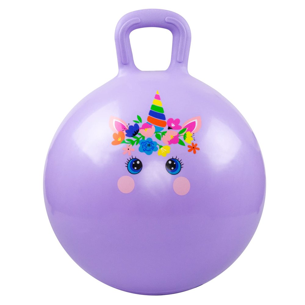 PlayZap Hopper Balls for Kids 6-12, 20 Inches Bouncy Ball with Handle, 20" Inflatable Bouncing Hopper, 50cm Jumping Toys, Garden Hopping Toys Girls Boys Gifts