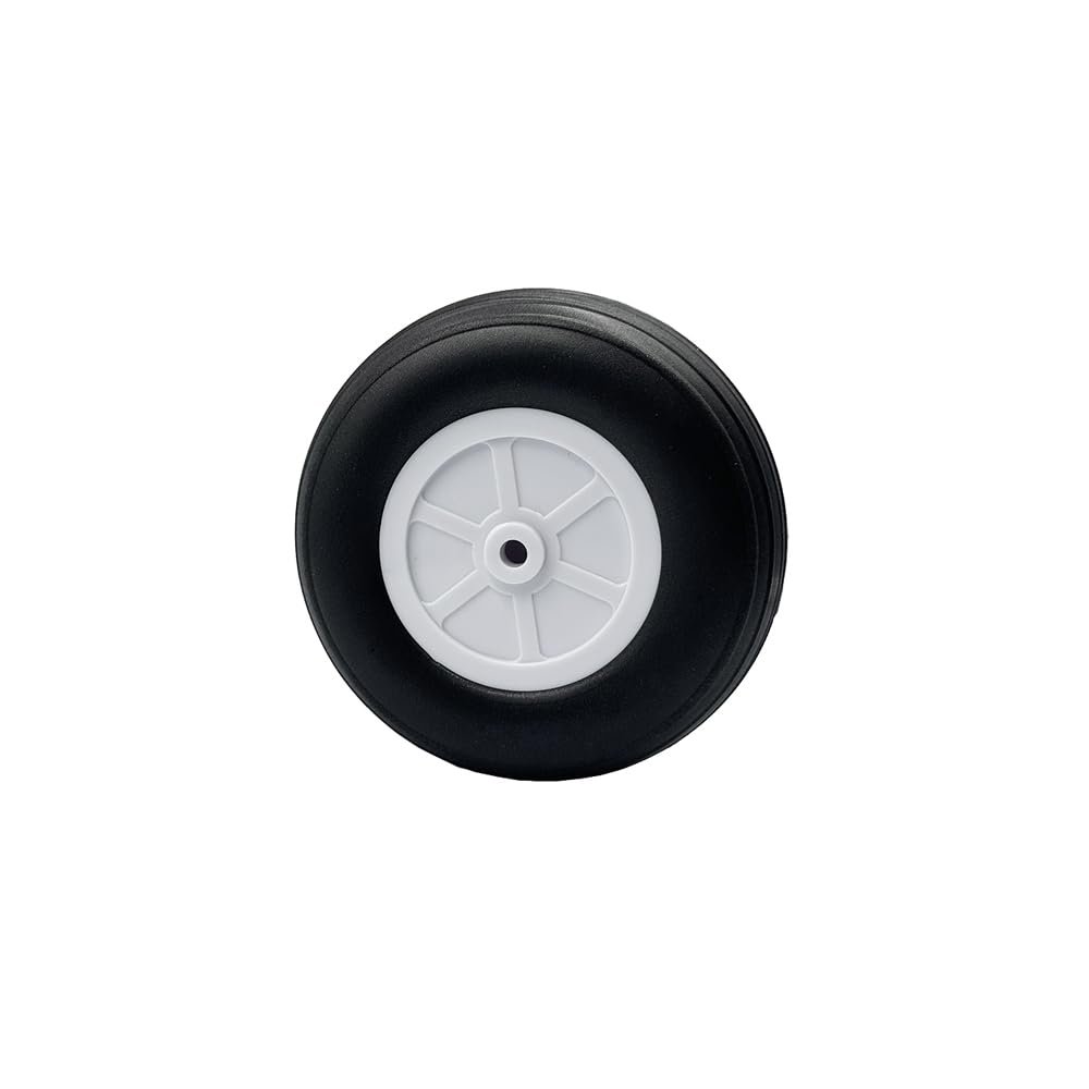 2PCS RC Airplane Foam Wheel Light Sponge Tire with Plastic Hub for RC Airplane Plane Helicopter DIY Model Toy Plane Wheel Replacement Parts (3 Inch)